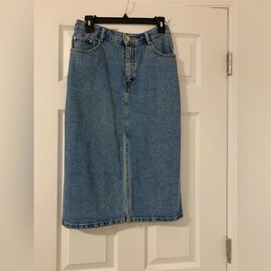 Midi Straight denim skirt